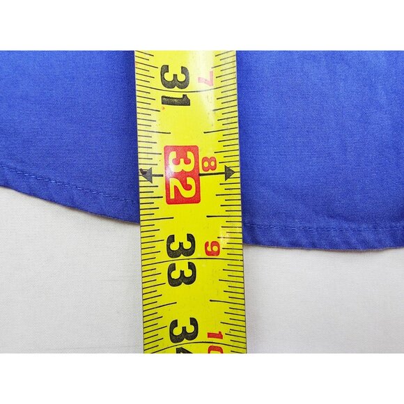 Cinch Size Large Mens Blue Embroidered Pocket Logo Button Down Cotton Shirt - Picture 7 of 9